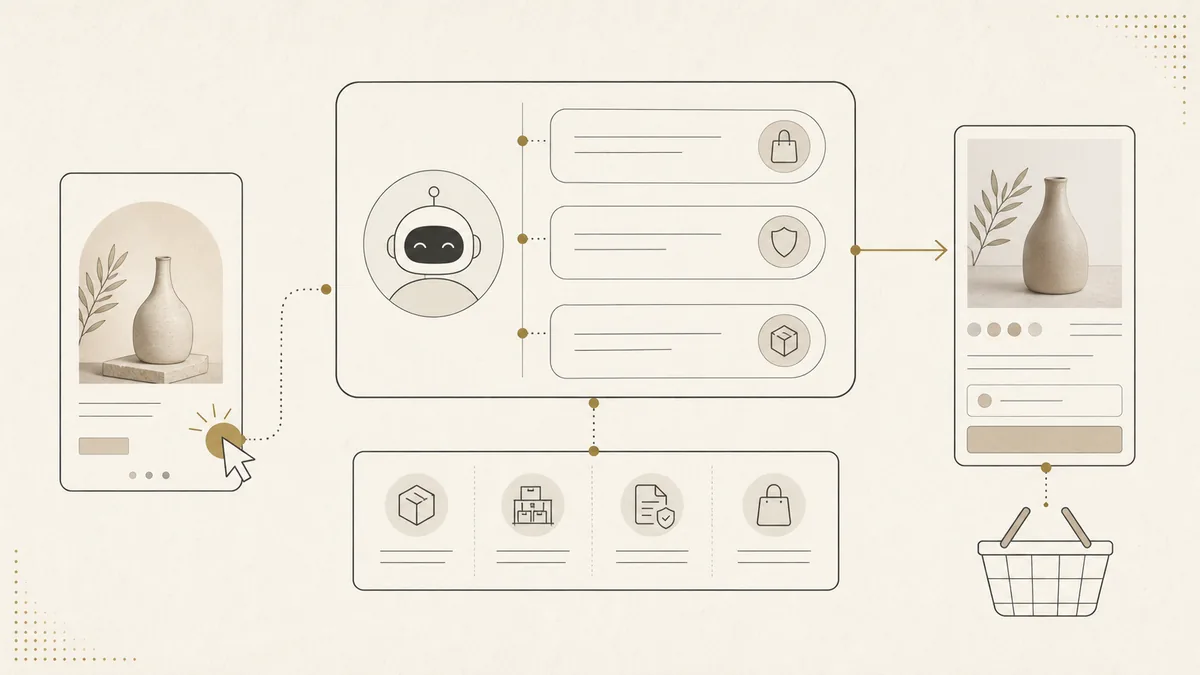 An ad click opening an AI conversation instead of a traditional landing page
